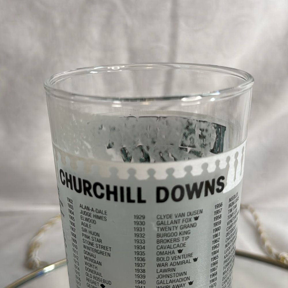 1983 VTG Libbey Official Kentucky Derby Glass Churchill Downs 1875-1983 Winners - Picture 7 of 8